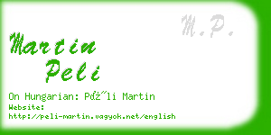 martin peli business card